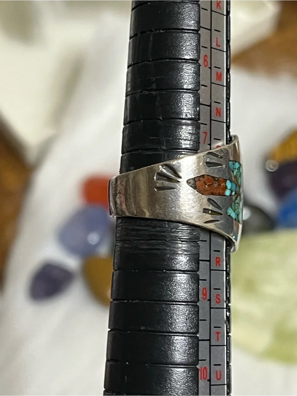 Navajo Style Thunderbird Spoon Ring